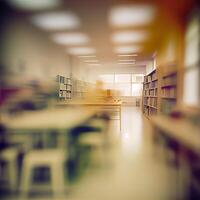 School student blurred light background, template - image photo