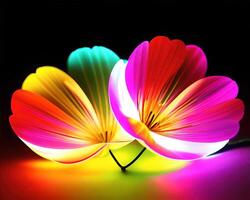 multicolored fantasy abstract flowers by photo