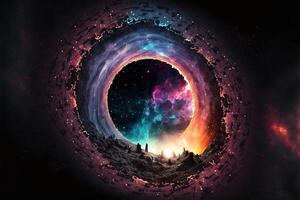 magical fantasy black hole portal by photo