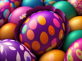 easter eggs background by photo