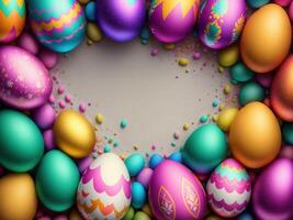 easter eggs background by photo