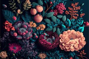 a beautiful floral background by photo