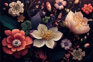 a beautiful floral background by photo