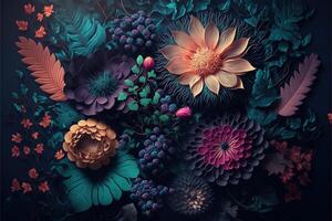 a beautiful floral background by photo