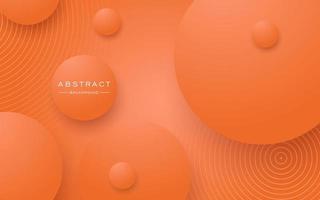 modern orange circle ball 3d style papercut background. eps10 vector