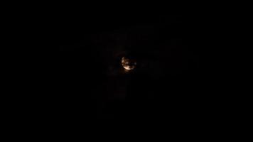 vol maan in beweging tegen zwart nacht lucht video