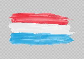 Watercolor painting flag of Luxembourg vector