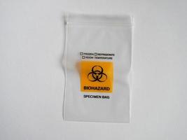 Biohazard specimen bag photo