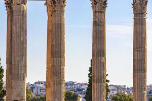 Olympieion Historic buildings and ruins of a temple Athens Greece. photo