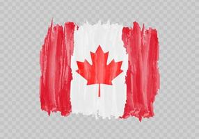 Watercolor painting flag of Canada vector