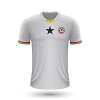 Realistic soccer shirt of Ghana vector