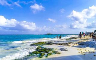 playa del carmen quintana roo mexico 2021 tropical caribe playa claro turquesa agua playa del carmen México. foto