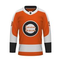 Realistic Ice Hockey shirt of Philadelphia, jersey template vector