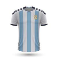 Realistic soccer shirt of Argentina vector