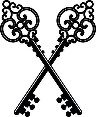 Vector Image Of Two Antique Keys