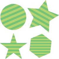 Geometric Shapes With Striped Patterns vector