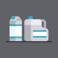 Vector Image Of Various Types Of Milk Containers