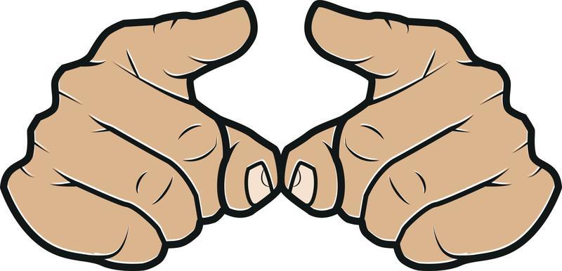 Vector Image Of Index Fingers Pointed