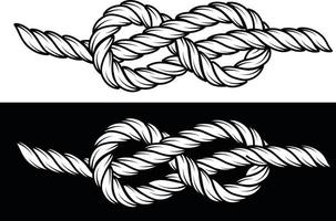 Vector Image Of Rope On Black And White Background