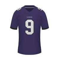 Realistic American football shirt of Baltimore, jersey template vector