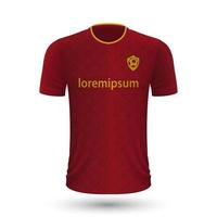 Realistic soccer shirt Roma vector