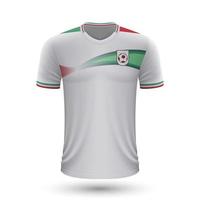 Realistic soccer shirt of Iran vector