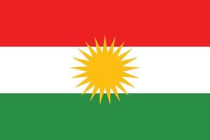 sencillo bandera de Kurdistán vector