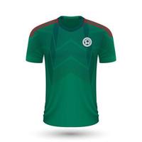 Realistic soccer shirt of Mexico vector