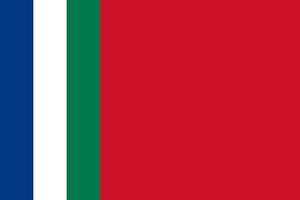 Simple flag of South Maluku vector