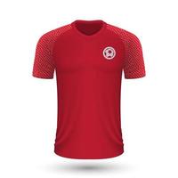 Realistic soccer shirt of Canada vector