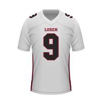 Realistic football away jersey Atlanta, shirt template vector