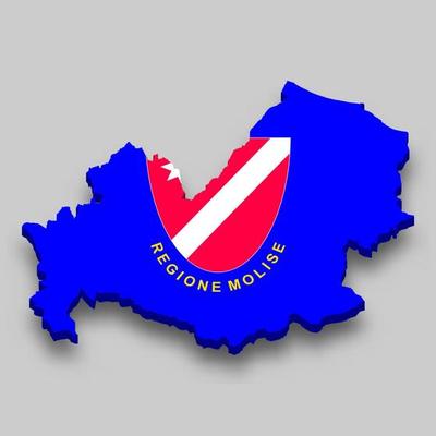 3d isometric Map of Molise is a region of Italy