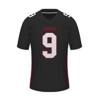 Realistic American football shirt of Atlanta, jersey template vector