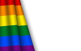 Wave flag of LGBT pride with copyspace background. vector