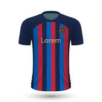 Realistic soccer shirt Barcelona vector