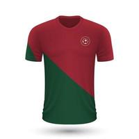 Realistic soccer shirt of Portugal vector