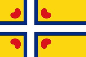 Simple flag of Frisia vector