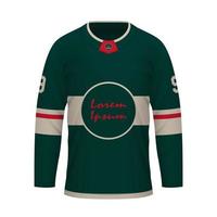 Realistic Ice Hockey shirt of Minnesota, jersey template vector