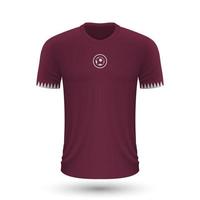realista fútbol camisa de Katar vector