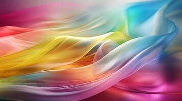 Rainbow colors soft luxury fabric cloth, artwork photo