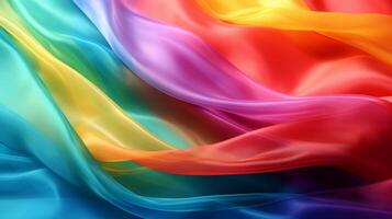 Rainbow colors soft luxury fabric cloth, artwork photo