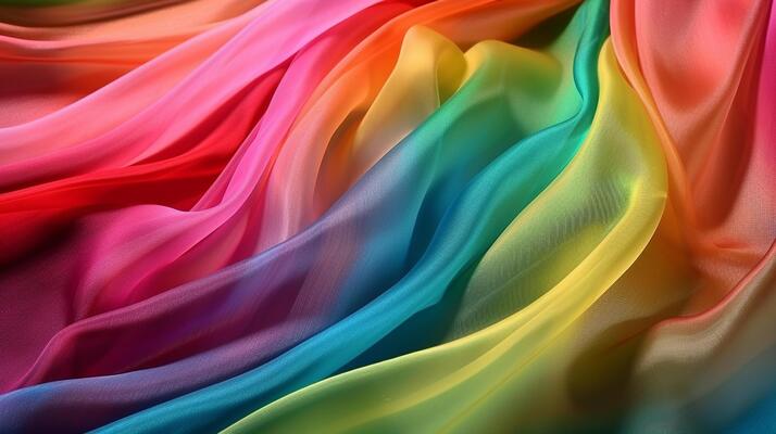 Premium AI Image  Rainbow of colors on traditional indian sari fabric