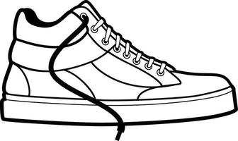 Black And White Vector Image Of A Sneaker