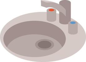 vector imagen de un cocina lavabo con agua grifo