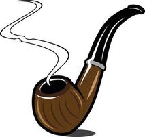 Vector Image Of A Wooden Pipe Used For Smoking