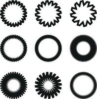 Blank Vector Stickers In Black And White Color