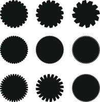 Vector Image Of Various Circular Shapes For Stickers And Labels