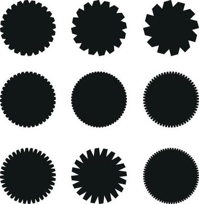 Vector Image Of Various Circular Shapes For Stickers And Labels