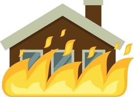 Vector Image Of A House In Flames