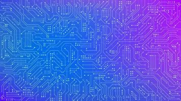 Color Circuit board texture for banner. Abstract technology background. Electronic motherboard connection and lines. Vector illustration